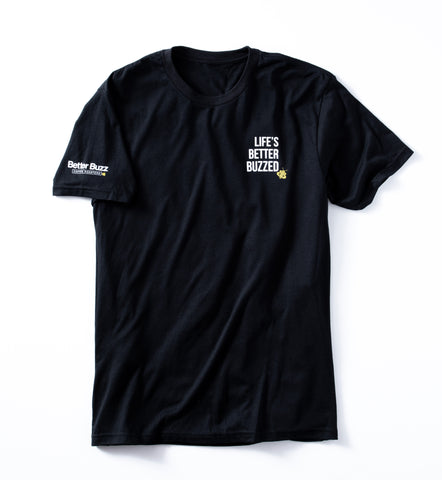 Unisex LBB Black Tee with Chest Bee