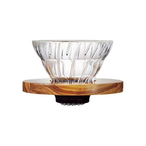 V60 Glass Dripper Wood 01 - Better Buzz Coffee