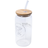 Espresso Cartoon Glass with Lid & Straw