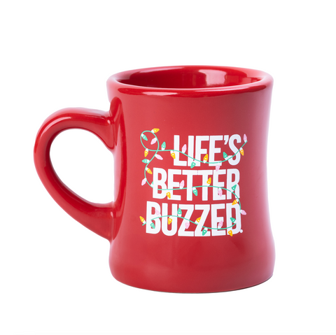 Life's Better Buzzed Lights Holiday Mug